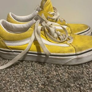 Yellow vans size 6 in ladies
